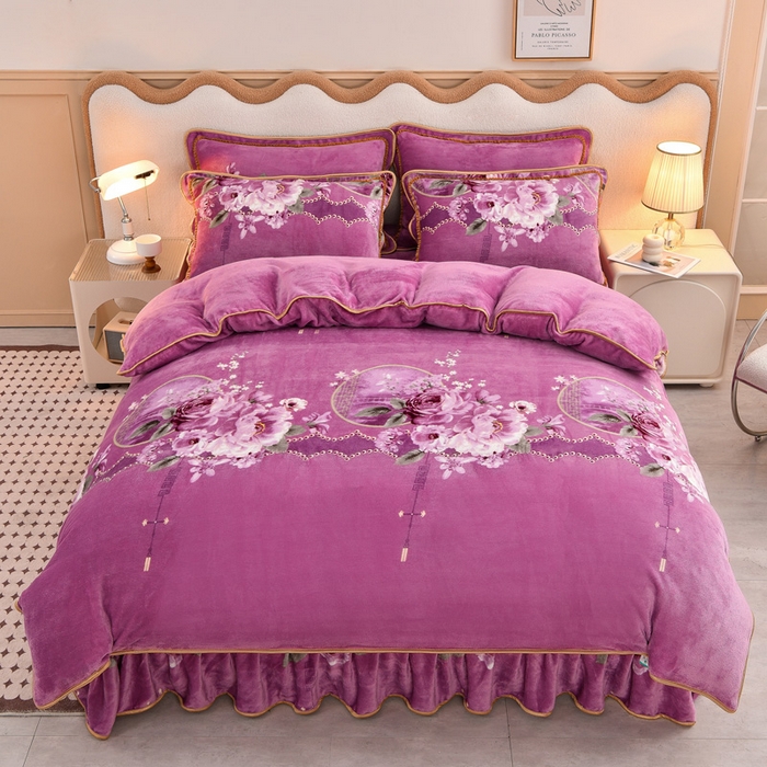 91家纺网 家纺一手货源 找家纺 （总）佳品居 2025新款7斤牛奶绒四件套