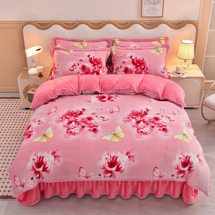 91家纺网 家纺一手货源 找家纺 （总）佳品居 2025新款7斤牛奶绒四件套