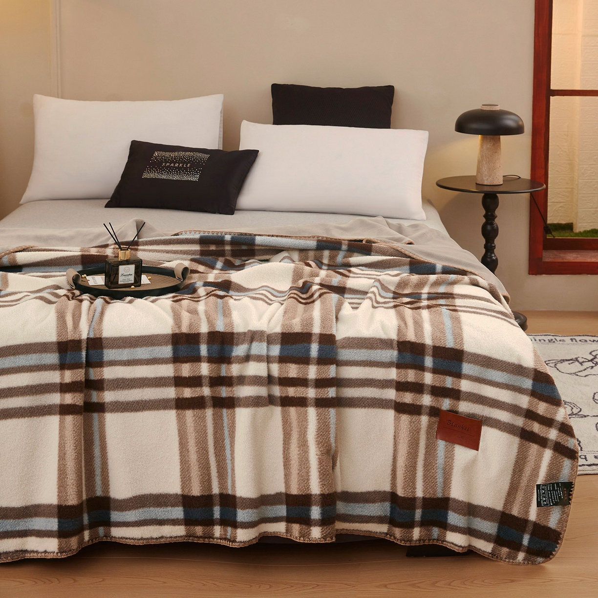 91家纺网 家纺一手货源 找家纺 （总）肖恩毯业 2025新款仿羊绒毛毯羊驼绒绵羊绒毯