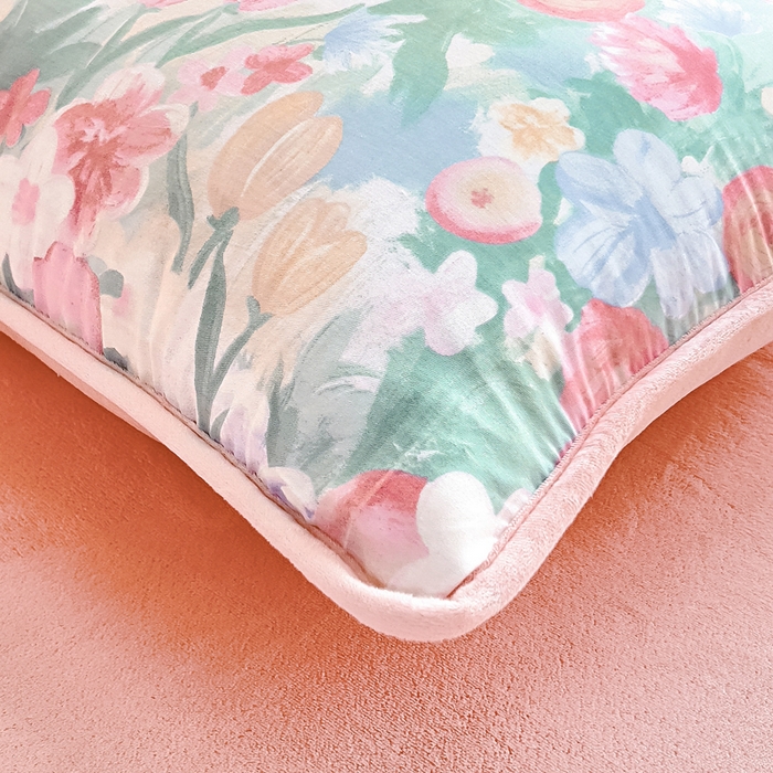 91家纺网 家纺一手货源 找家纺 琪琪阁家纺 2025新款A类全棉纯棉加牛奶绒包边款单被套四件套 蒂芙娜