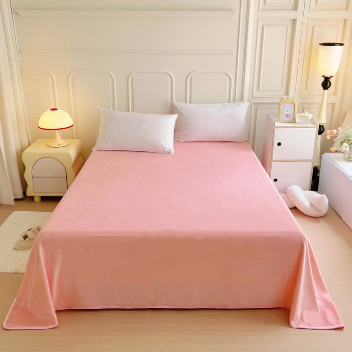 91家纺网 家纺一手货源 找家纺 琪琪阁家纺 2025新款A类全棉纯棉加牛奶绒包边款单被套四件套 蒂芙娜