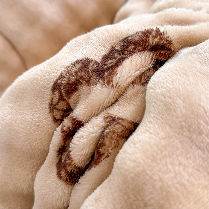 91家纺网 家纺一手货源 找家纺 丫丫家纺 2025直播热款A+兔兔绒豆豆被三层夹棉加厚毛毯毯子牛奶绒冬被泡泡兔毛绒保暖被子被芯 洋气咖