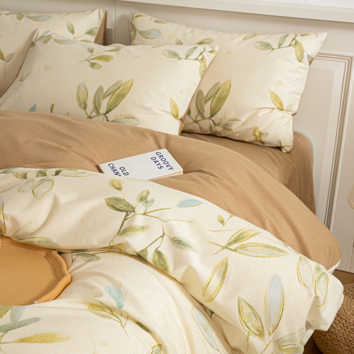 91家纺网 家纺一手货源 找家纺 绫韵家纺 2025秋冬新款印花全棉磨毛冬季加厚纯棉磨毛三件套四件套系列 乐莹-米