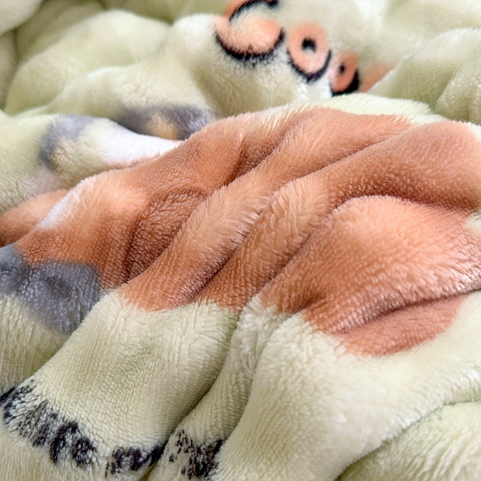 91家纺网 家纺一手货源 找家纺 丫丫家纺 2025直播热款A+兔兔绒豆豆被三层夹棉加厚毛毯毯子牛奶绒冬被泡泡兔毛绒保暖被子被芯 趴趴熊