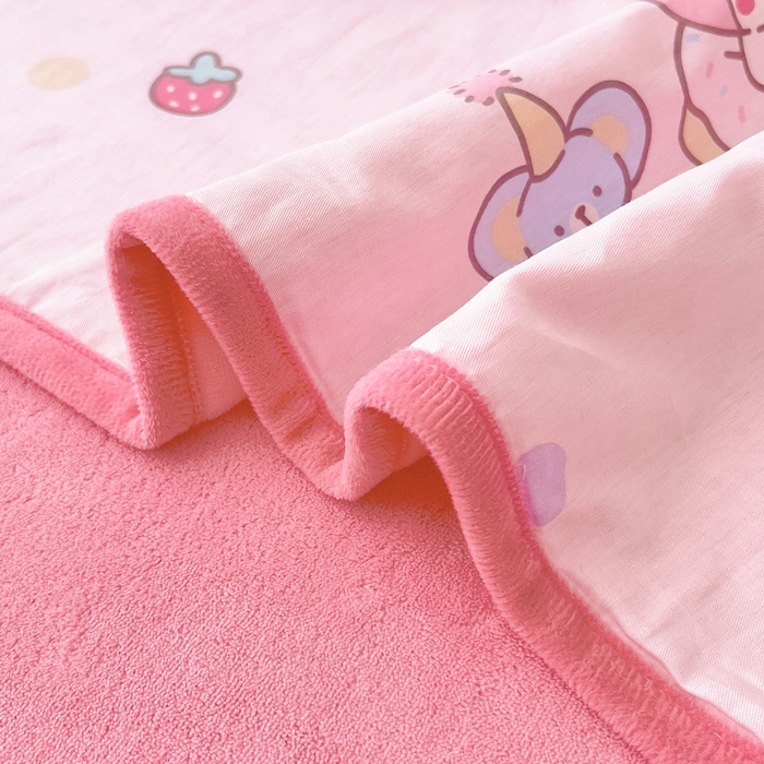 91家纺网 家纺一手货源 找家纺 琪琪阁家纺 2025新款A类全棉纯棉加牛奶绒包边款单被套四件套 可乐贝儿