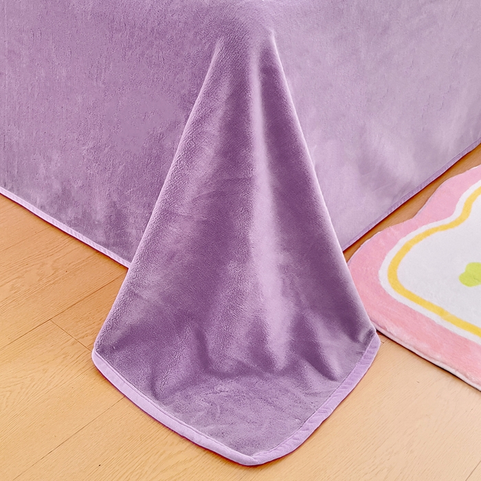 91家纺网 家纺一手货源 找家纺 琪琪阁家纺 2025新款A类全棉纯棉加牛奶绒包边款单被套四件套 梦蝶