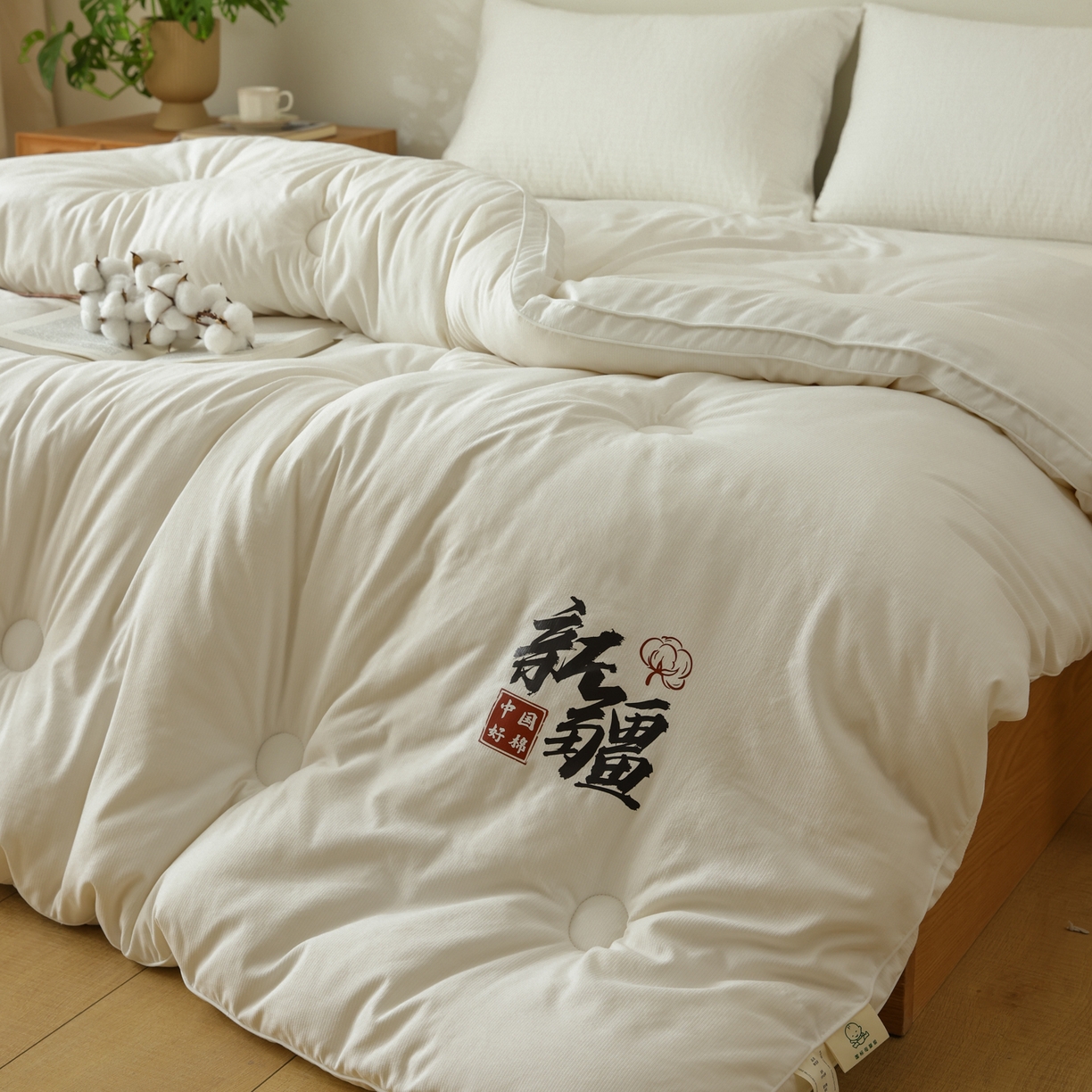 91家纺网 家纺一手货源 找家纺 （总）雯雨家纺 2025新款100%双边立体麻绳棉花冬被被子被芯