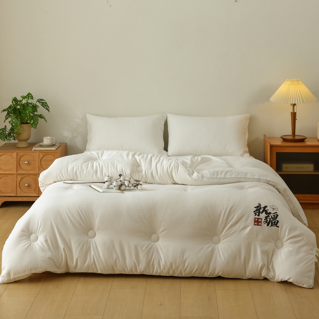 91家纺网 家纺一手货源 找家纺 （总）雯雨家纺 2025新款100%双边立体麻绳棉花冬被被子被芯