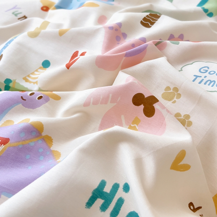 91家纺网 家纺一手货源 找家纺 琪琪阁家纺 2025新款A类全棉纯棉加牛奶绒包边款单被套四件套 奇妙之旅