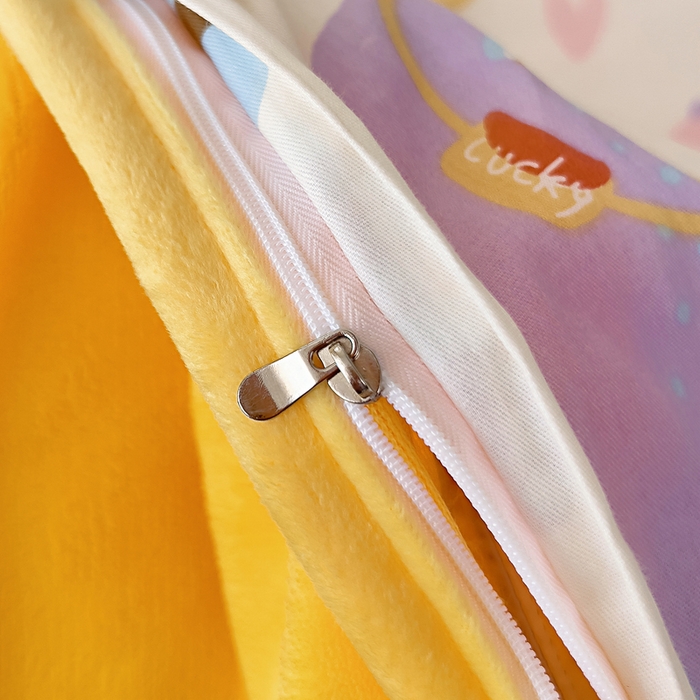 91家纺网 家纺一手货源 找家纺 琪琪阁家纺 2025新款A类全棉纯棉加牛奶绒包边款单被套四件套 奇妙之旅