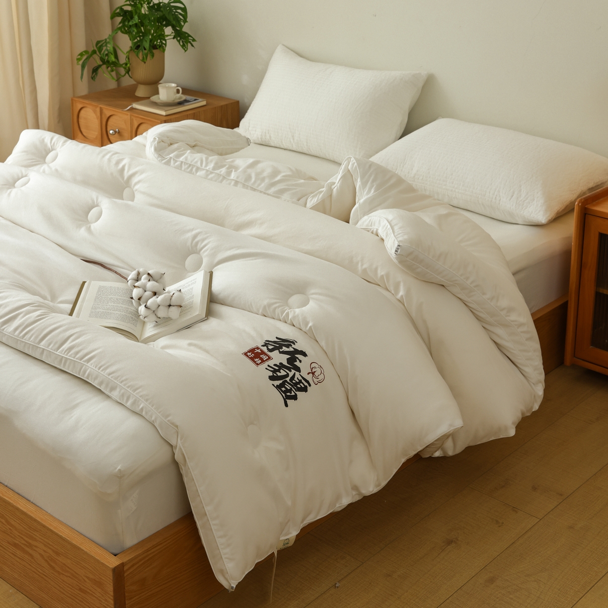 91家纺网 家纺一手货源 找家纺 （总）雯雨家纺 2025新款100%双边立体麻绳棉花冬被被子被芯