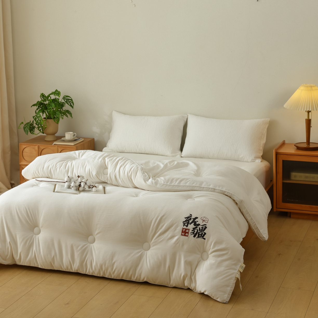 91家纺网 家纺一手货源 找家纺 （总）雯雨家纺 2025新款100%双边立体麻绳棉花冬被被子被芯