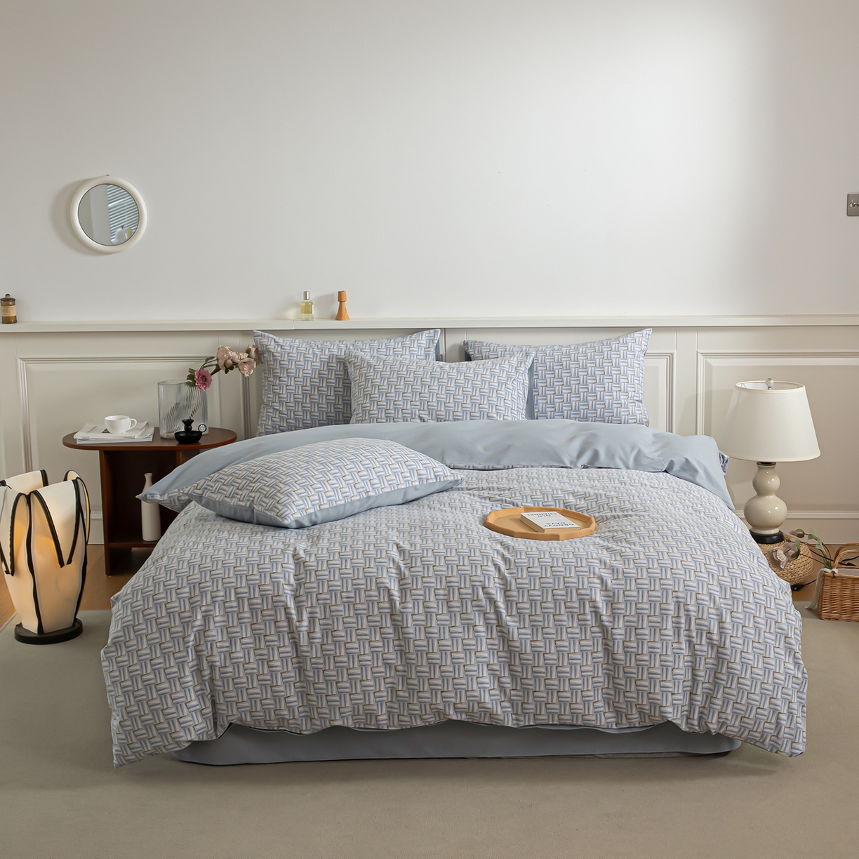 91家纺网 家纺一手货源 找家纺 绫韵家纺 2025秋冬新款印花全棉磨毛冬季加厚纯棉磨毛三件套四件套系列 洛林