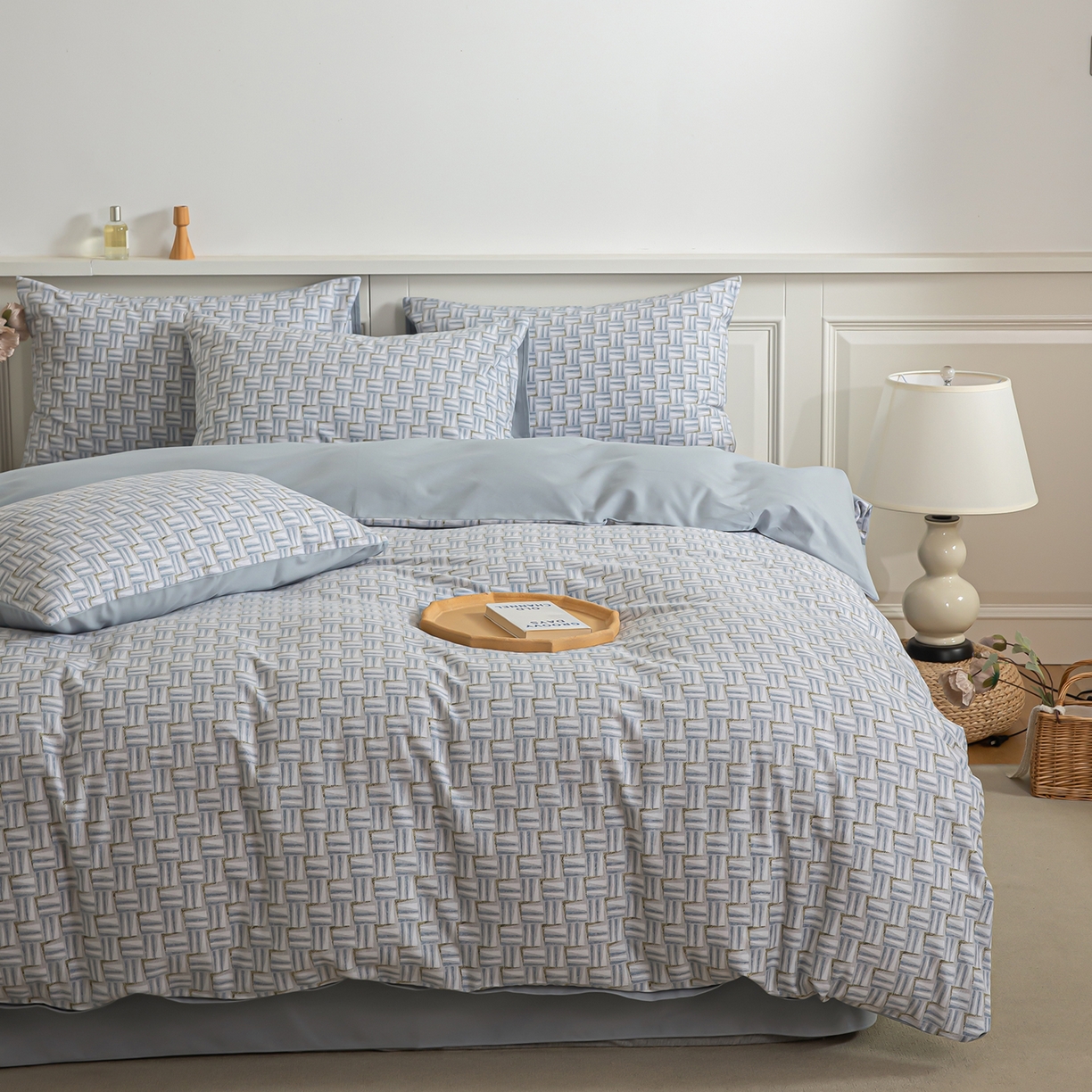 91家纺网 家纺一手货源 找家纺 绫韵家纺 2025秋冬新款印花全棉磨毛冬季加厚纯棉磨毛三件套四件套系列 洛林