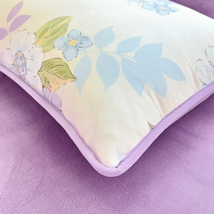 91家纺网 家纺一手货源 找家纺 琪琪阁家纺 2025新款A类全棉纯棉加牛奶绒包边款单被套四件套 水墨嫣然