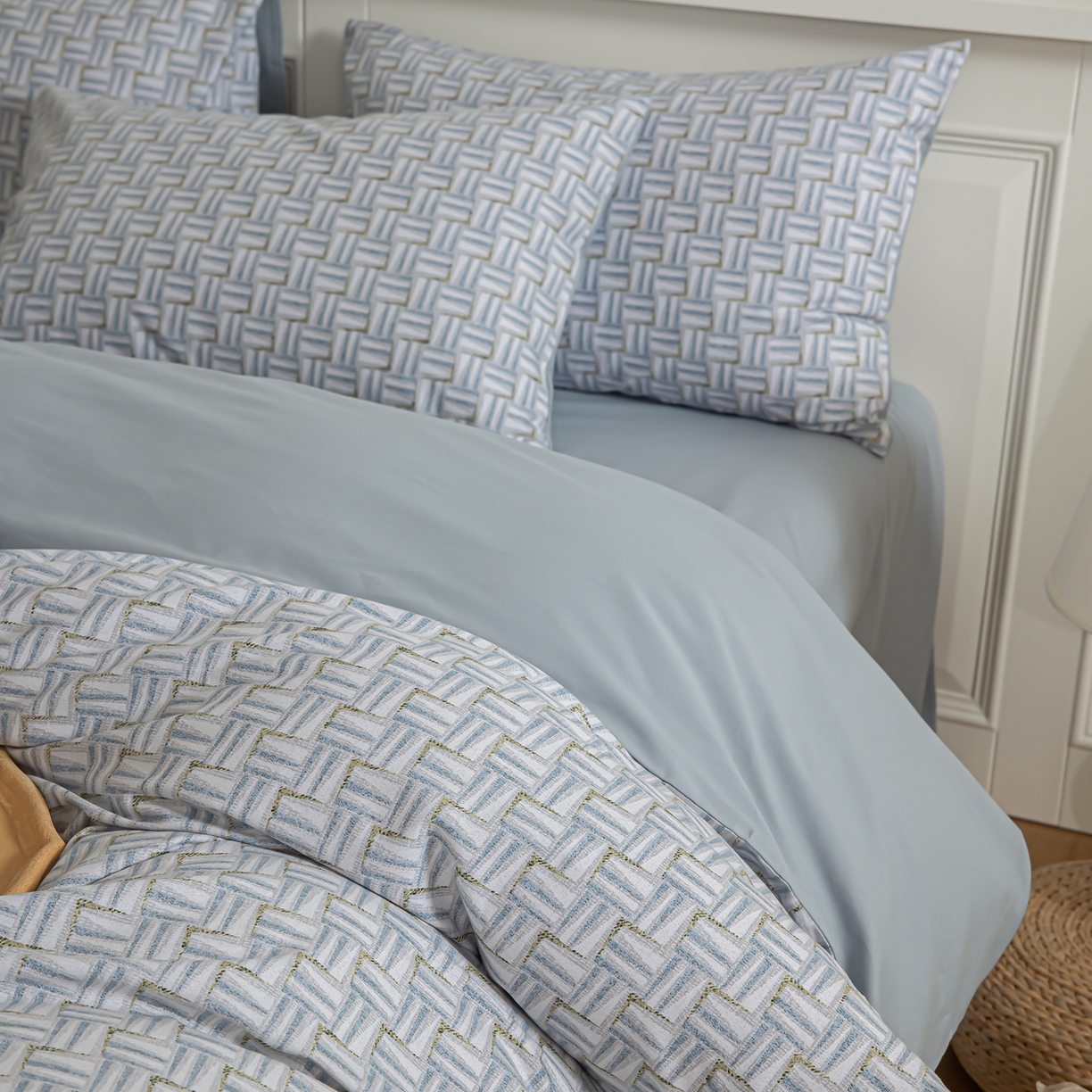 91家纺网 家纺一手货源 找家纺 绫韵家纺 2025秋冬新款印花全棉磨毛冬季加厚纯棉磨毛三件套四件套系列 洛林