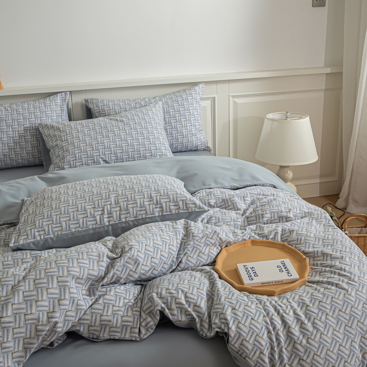 91家纺网 家纺一手货源 找家纺 绫韵家纺 2025秋冬新款印花全棉磨毛冬季加厚纯棉磨毛三件套四件套系列 洛林