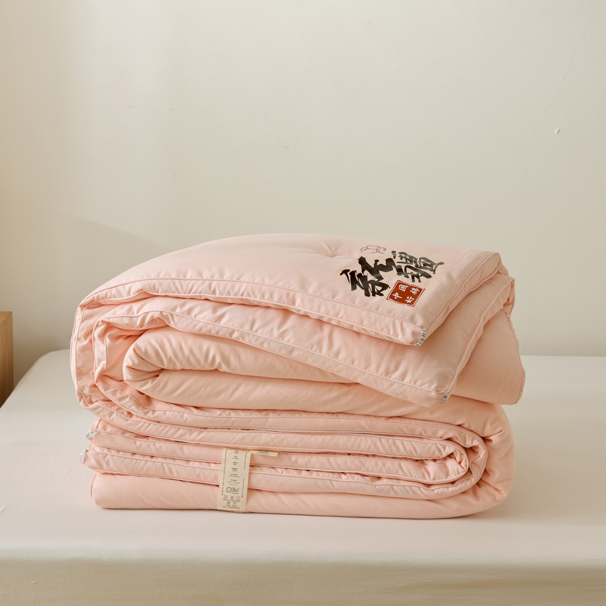 91家纺网 家纺一手货源 找家纺 雯雨家纺 2025新款100%双边立体麻绳棉花冬被被子被芯 双边立体棉花被-粉色