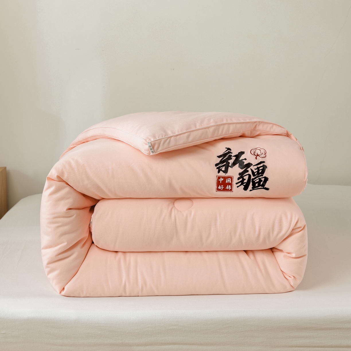 91家纺网 家纺一手货源 找家纺 雯雨家纺 2025新款100%双边立体麻绳棉花冬被被子被芯 双边立体棉花被-粉色