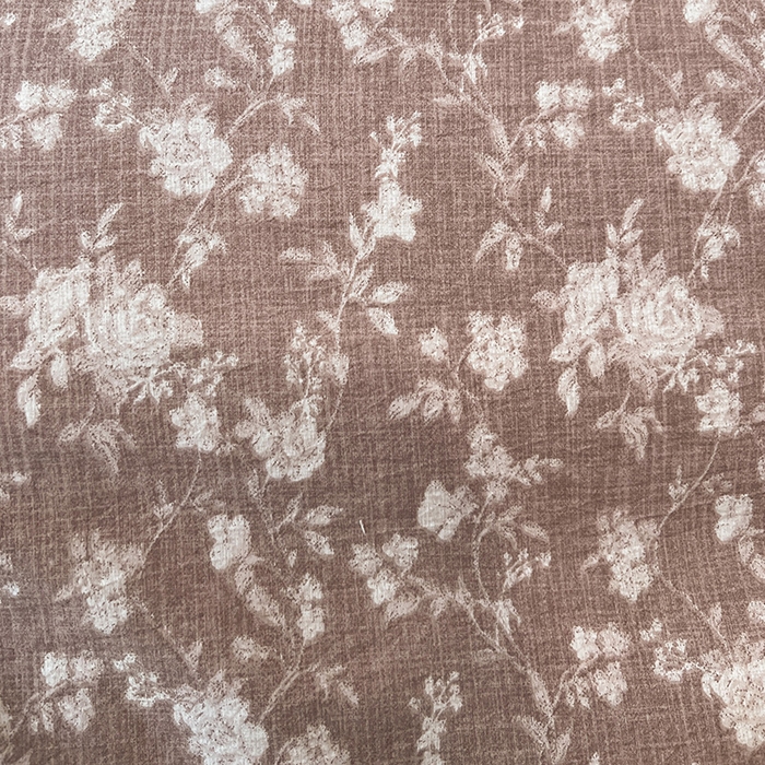 91家纺网 家纺一手货源 找家纺 鑫利来家纺 2025新款加厚高克重亚麻复古原麻皱皱纱印花法式花边四件套 花颜