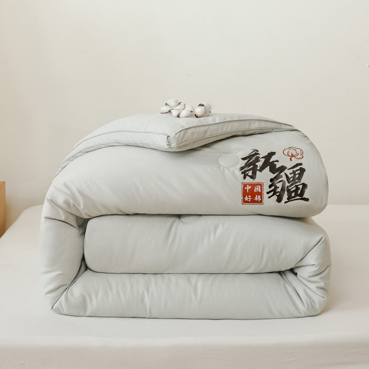 91家纺网 家纺一手货源 找家纺 雯雨家纺 2025新款100%双边立体麻绳棉花冬被被子被芯 双边立体棉花被-灰色
