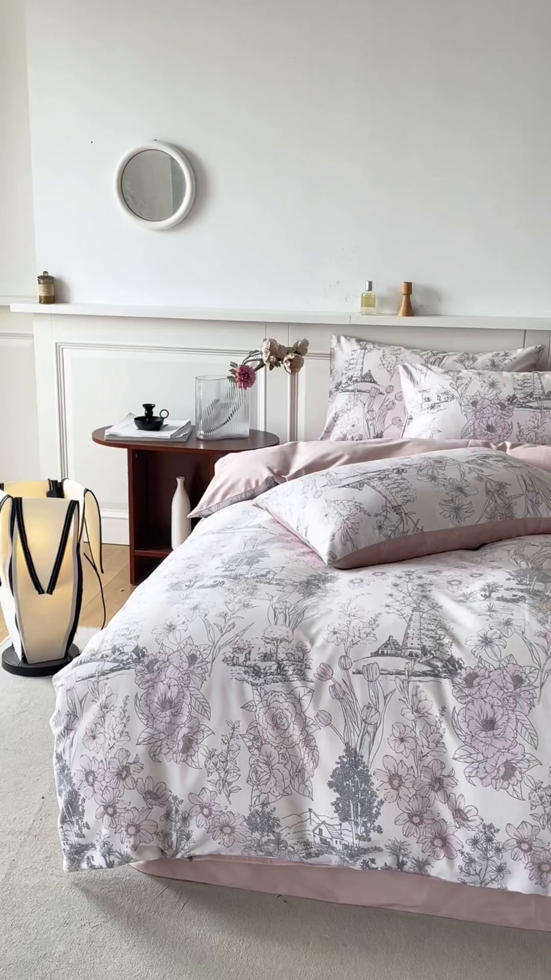 91家纺网 家纺一手货源 找家纺 绫韵家纺 2025秋冬新款印花全棉磨毛冬季加厚纯棉磨毛三件套四件套系列 美丽人生