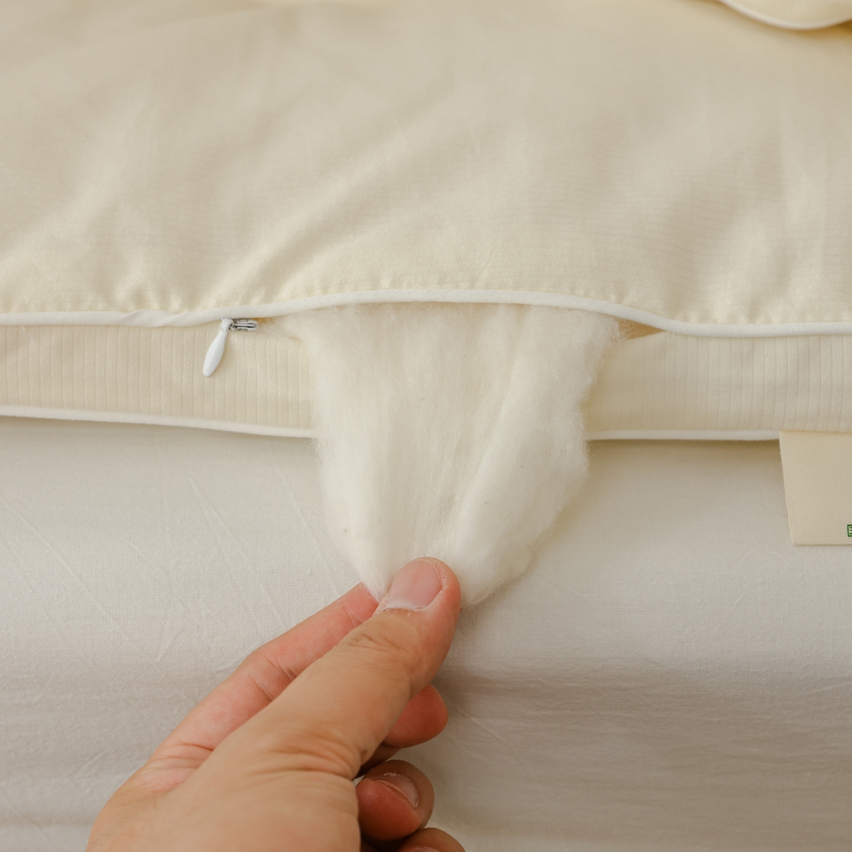 91家纺网 家纺一手货源 找家纺 雯雨家纺 2025新款100%双边立体麻绳棉花冬被被子被芯 双边立体棉花被-米黄