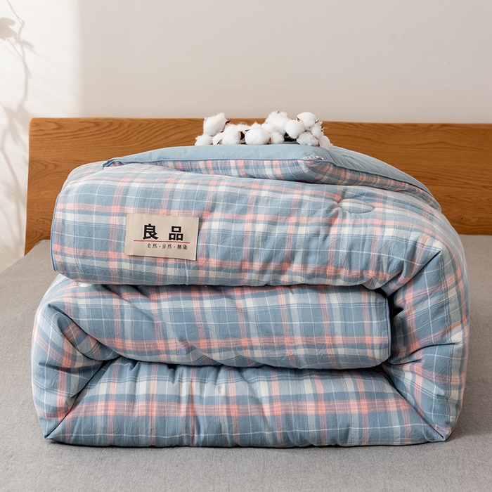 91家纺网 家纺一手货源 找家纺 雯雨家纺 2025新款100%里外全棉纯棉新疆棉花被冬被春秋被夏凉被四季被 印象-兰