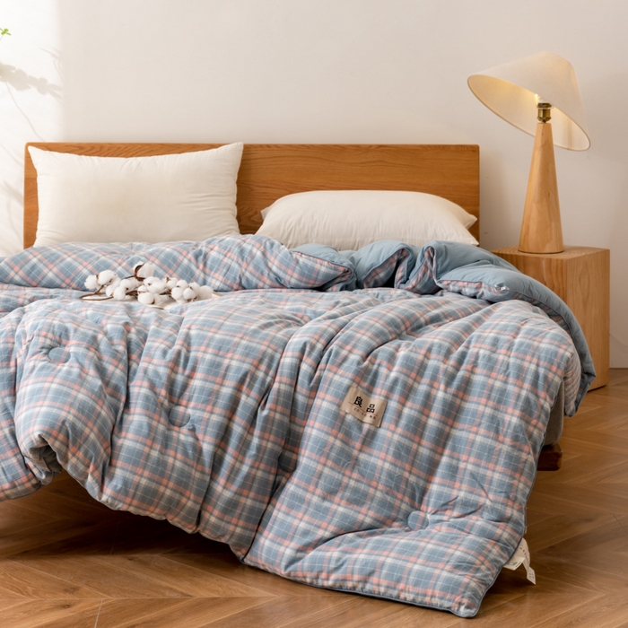 91家纺网 家纺一手货源 找家纺 雯雨家纺 2025新款100%里外全棉纯棉新疆棉花被冬被春秋被夏凉被四季被 印象-兰