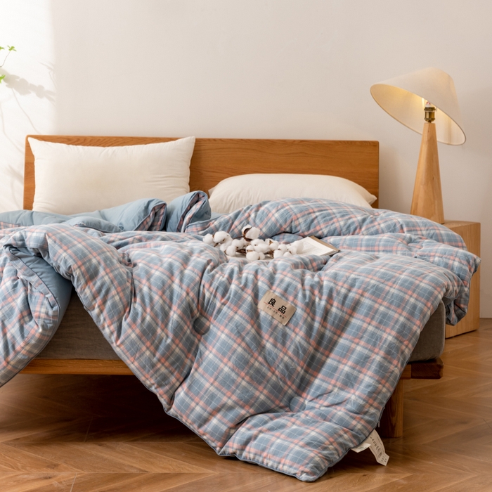 91家纺网 家纺一手货源 找家纺 雯雨家纺 2025新款100%里外全棉纯棉新疆棉花被冬被春秋被夏凉被四季被 印象-兰