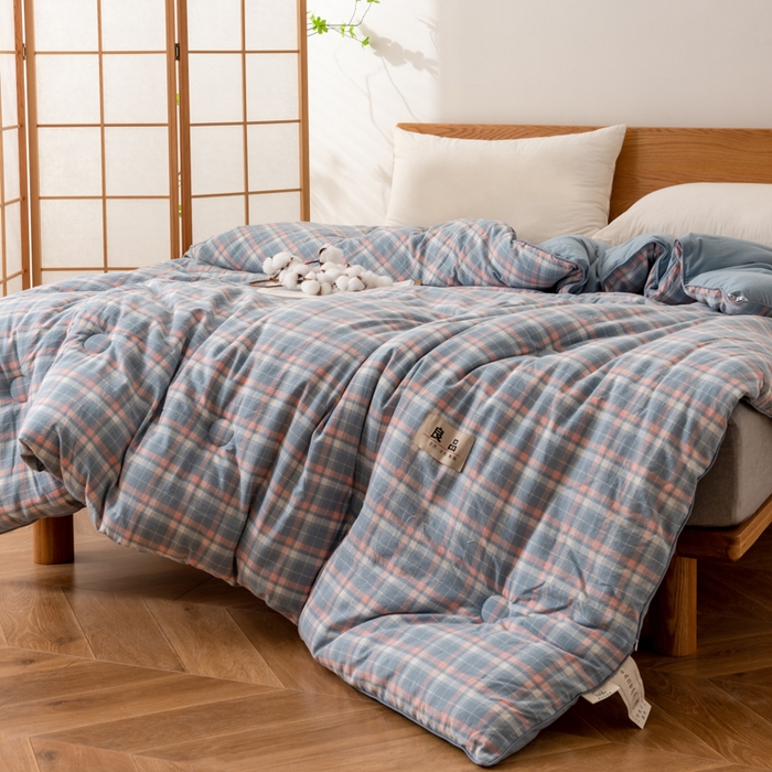 91家纺网 家纺一手货源 找家纺 雯雨家纺 2025新款100%里外全棉纯棉新疆棉花被冬被春秋被夏凉被四季被 印象-兰