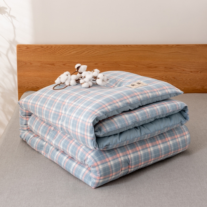 91家纺网 家纺一手货源 找家纺 雯雨家纺 2025新款100%里外全棉纯棉新疆棉花被冬被春秋被夏凉被四季被 印象-兰