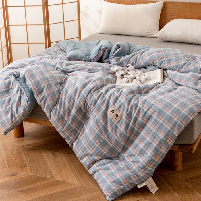 91家纺网 家纺一手货源 找家纺 雯雨家纺 2025新款100%里外全棉纯棉新疆棉花被冬被春秋被夏凉被四季被 印象-兰