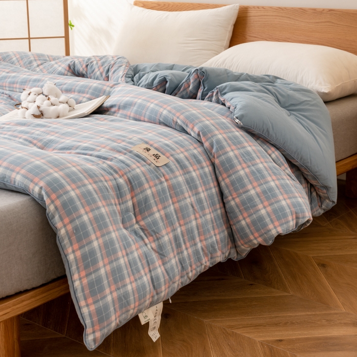 91家纺网 家纺一手货源 找家纺 雯雨家纺 2025新款100%里外全棉纯棉新疆棉花被冬被春秋被夏凉被四季被 印象-兰