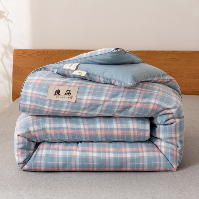 91家纺网 家纺一手货源 找家纺 雯雨家纺 2025新款100%里外全棉纯棉新疆棉花被冬被春秋被夏凉被四季被 印象-兰