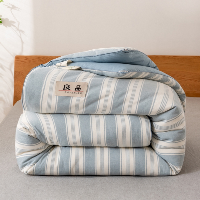 91家纺网 家纺一手货源 找家纺 雯雨家纺 2025新款100%里外全棉纯棉新疆棉花被冬被春秋被夏凉被四季被 布莱格-兰