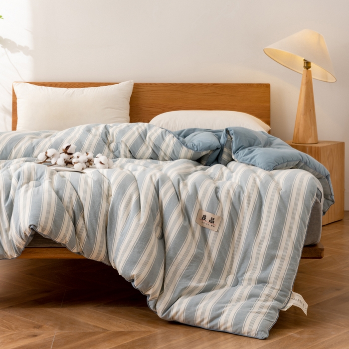 91家纺网 家纺一手货源 找家纺 雯雨家纺 2025新款100%里外全棉纯棉新疆棉花被冬被春秋被夏凉被四季被 布莱格-兰
