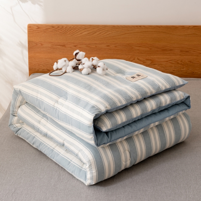 91家纺网 家纺一手货源 找家纺 雯雨家纺 2025新款100%里外全棉纯棉新疆棉花被冬被春秋被夏凉被四季被 布莱格-兰