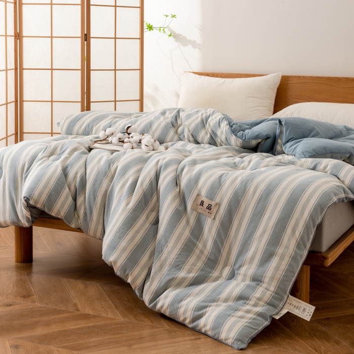 91家纺网 家纺一手货源 找家纺 雯雨家纺 2025新款100%里外全棉纯棉新疆棉花被冬被春秋被夏凉被四季被 布莱格-兰