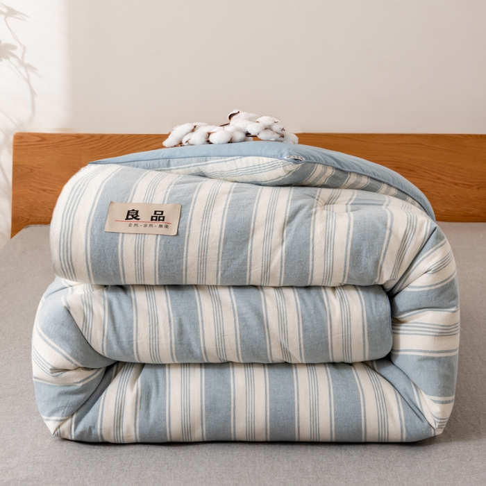 91家纺网 家纺一手货源 找家纺 雯雨家纺 2025新款100%里外全棉纯棉新疆棉花被冬被春秋被夏凉被四季被 布莱格-兰