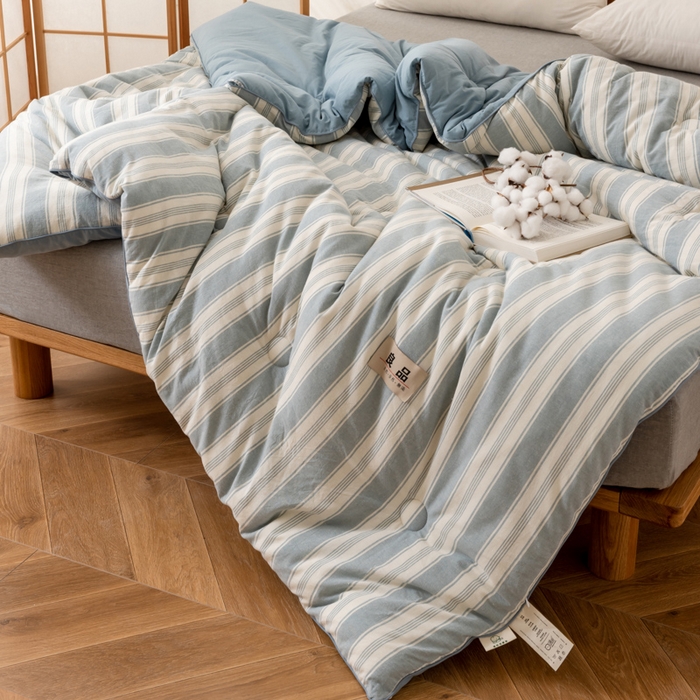 91家纺网 家纺一手货源 找家纺 雯雨家纺 2025新款100%里外全棉纯棉新疆棉花被冬被春秋被夏凉被四季被 布莱格-兰