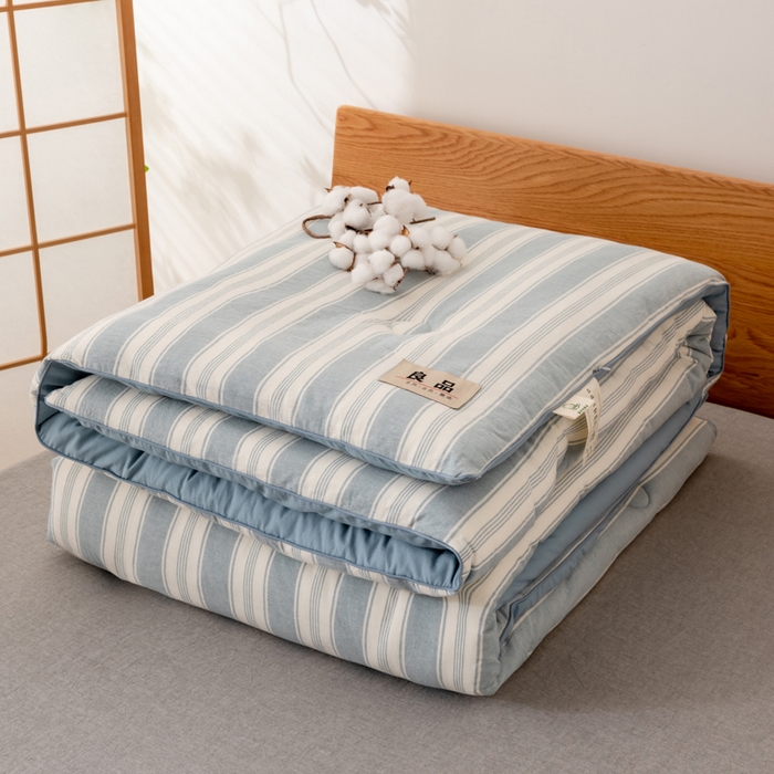 91家纺网 家纺一手货源 找家纺 雯雨家纺 2025新款100%里外全棉纯棉新疆棉花被冬被春秋被夏凉被四季被 布莱格-兰