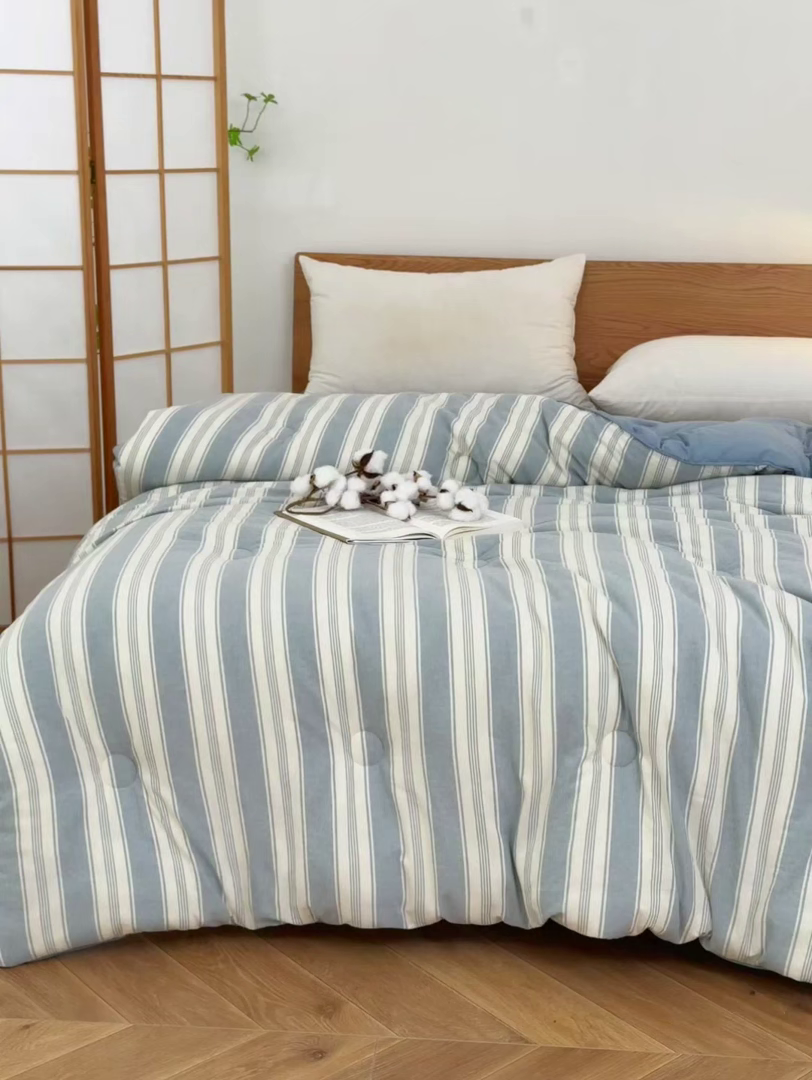 91家纺网 家纺一手货源 找家纺 雯雨家纺 2025新款100%里外全棉纯棉新疆棉花被冬被春秋被夏凉被四季被 布莱格-兰