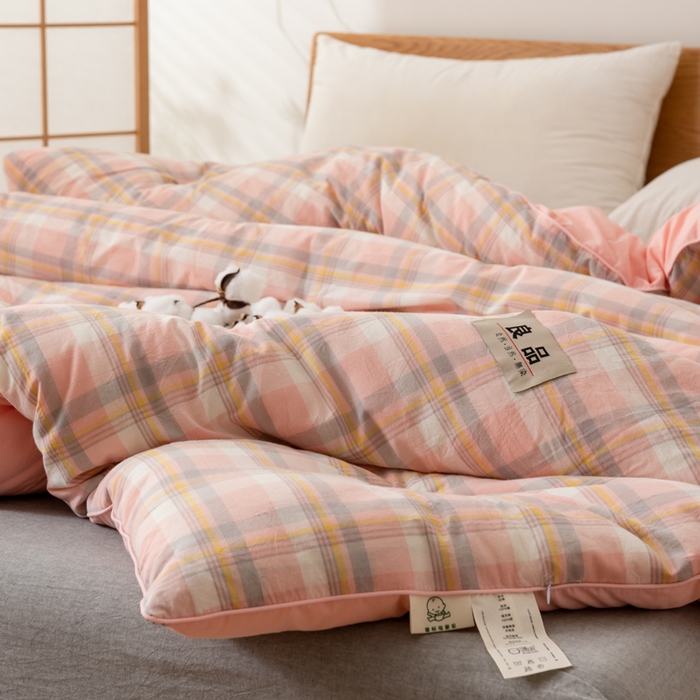 91家纺网 家纺一手货源 找家纺 雯雨家纺 2025新款100%里外全棉纯棉新疆棉花被冬被春秋被夏凉被四季被 简兮 粉