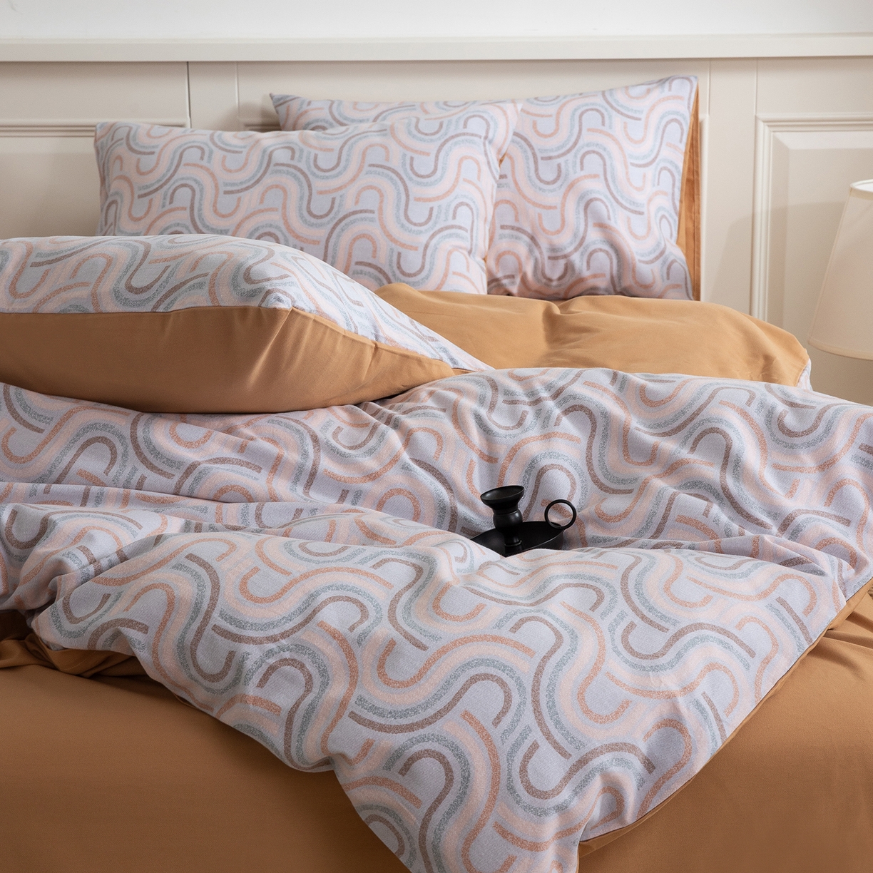 91家纺网 家纺一手货源 找家纺 绫韵家纺 2025秋冬新款印花全棉磨毛冬季加厚纯棉磨毛三件套四件套系列 摩菲