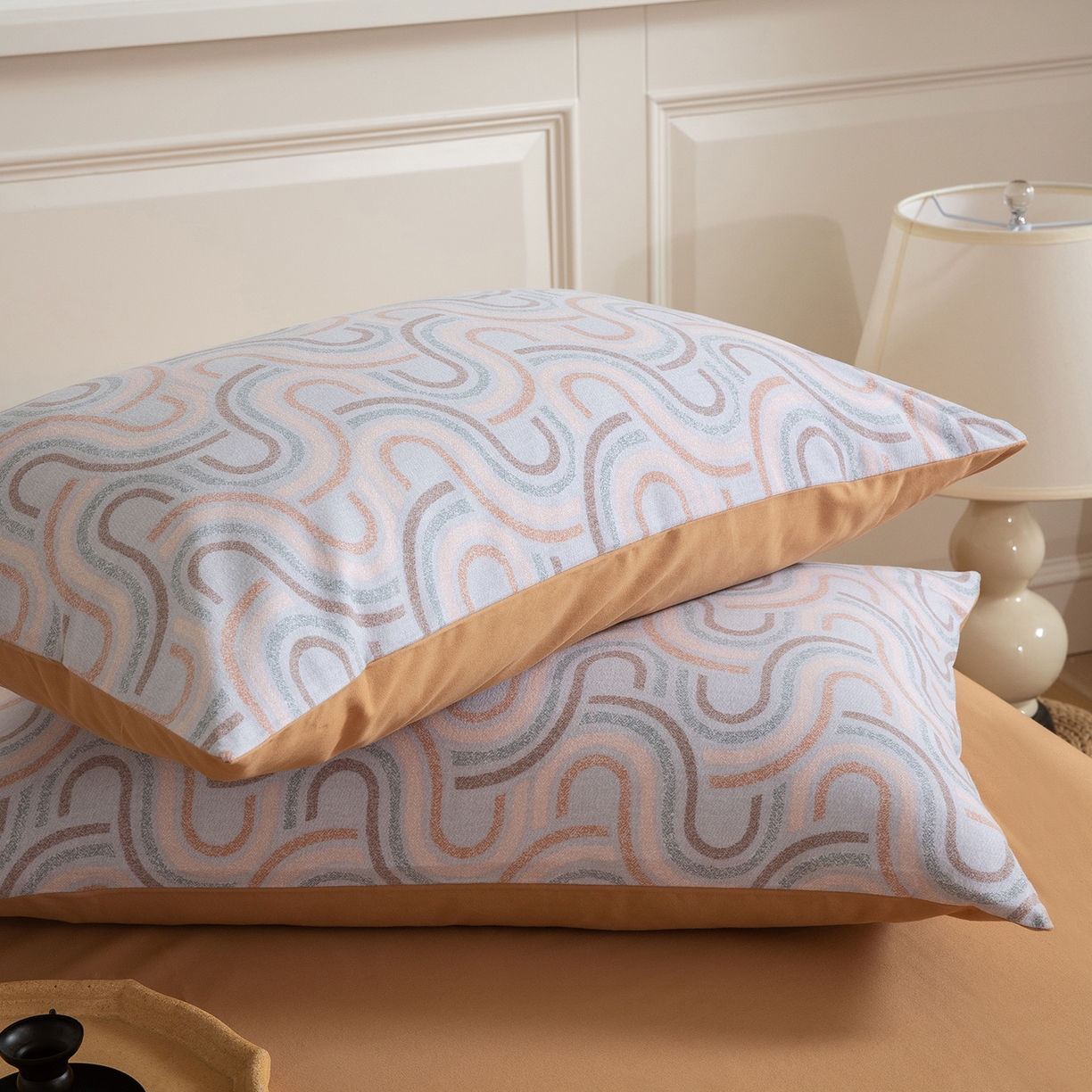 91家纺网 家纺一手货源 找家纺 绫韵家纺 2025秋冬新款印花全棉磨毛冬季加厚纯棉磨毛三件套四件套系列 摩菲