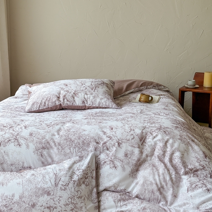 91家纺网 家纺一手货源 找家纺 （总）窝米 2025新款全棉纯棉火山磨毛花卉系列四件套-第三批