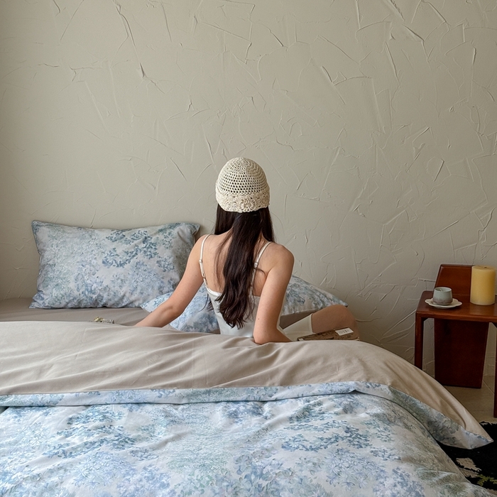 91家纺网 家纺一手货源 找家纺 窝米 2025新款全棉纯棉火山磨毛花卉系列四件套-第三批 如奕