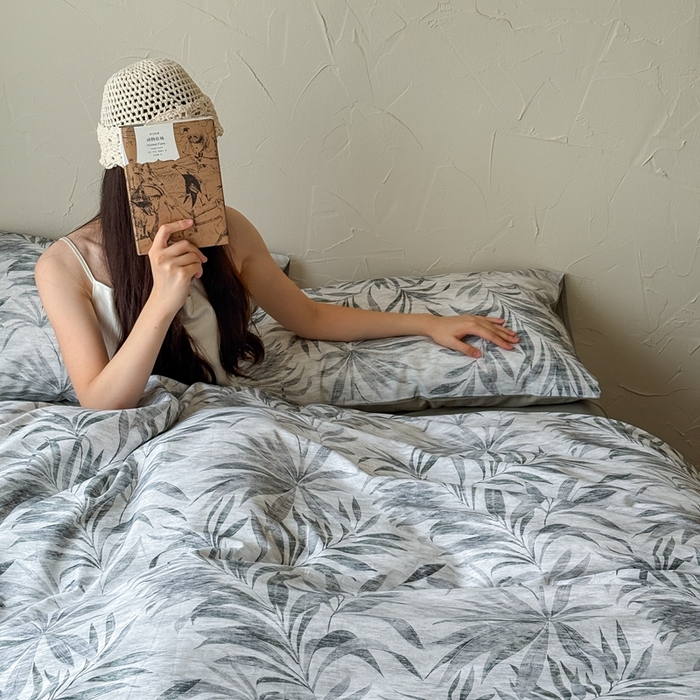 91家纺网 家纺一手货源 找家纺 窝米 2025新款全棉纯棉火山磨毛花卉系列四件套-第三批 柔然