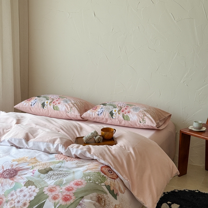 91家纺网 家纺一手货源 找家纺 窝米 2025新款全棉纯棉火山磨毛花卉系列四件套-第三批 葵野